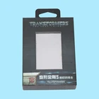 kids toy box with plastic window cardboard paper box silver stamping mini packaging