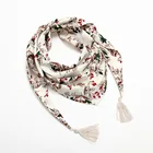 New fashion korea style triangular fabric scarf 100 polyester scarf