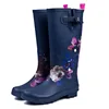 /product-detail/women-s-wellington-boots-ladies-dark-blue-high-rubber-rain-boots-with-adjustable-buckle-in-stock-60784447572.html