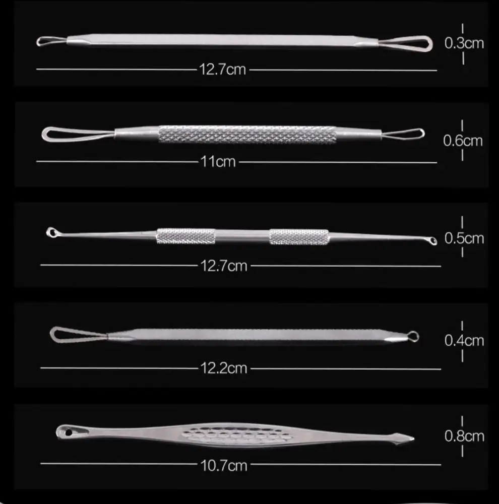 Blackhead Extractor Tool Set for Facial Acne and Comedones