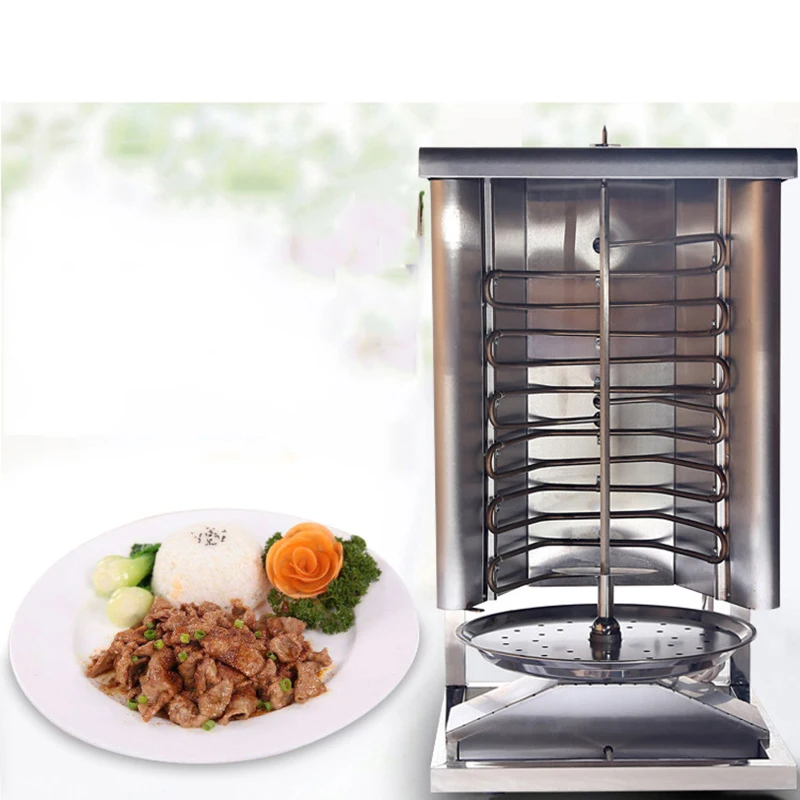  Glass Cover Middle East Electric Grill Vertical Broiler BBQ Grill Turkish Kebab Machine