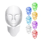 7 Colors LED Light Mask Skin Rejuvenation Face Care Treatment Beauty Anti Acne Therapy Facial Whitening Led Mask with Neck