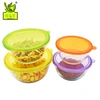 High borosilicate glass mixing bowl with lid large glass salad bowl
