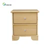 Simple Creative Solid Wood Bedside Table With Two Drawers Bedroom Furniture