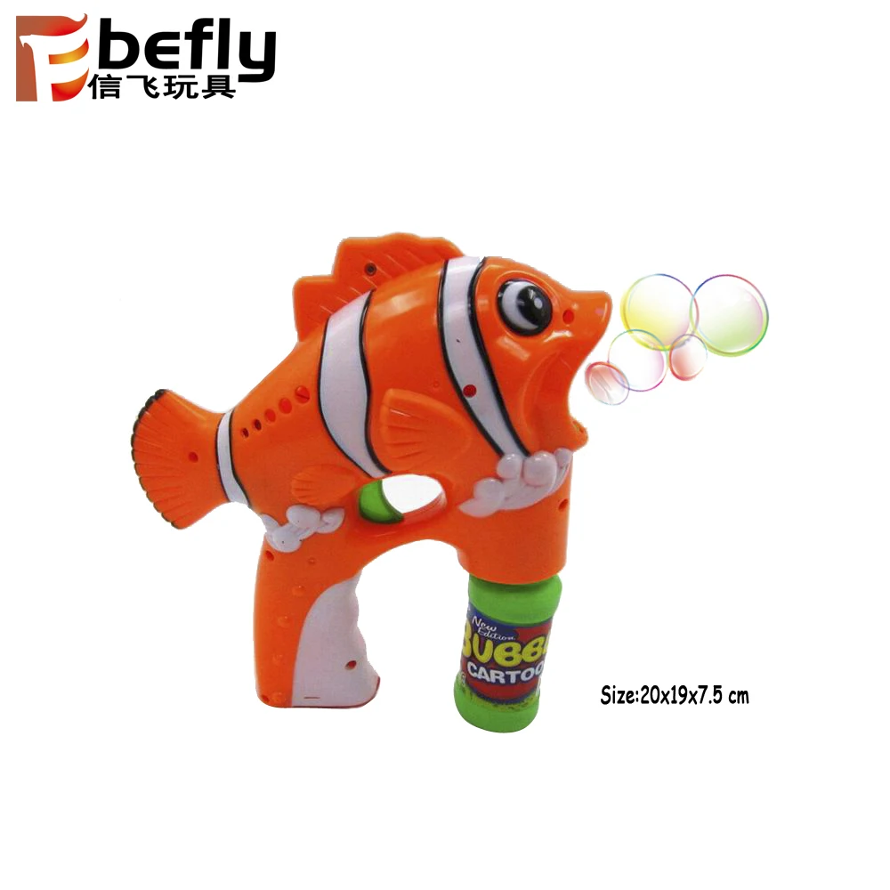 kids jiyong fish bubble gun toy for outdoor playing