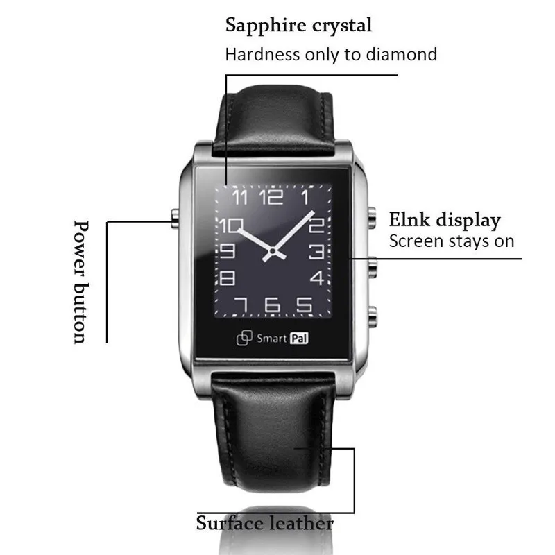 Stainless Bluetooth Smart Watch Smartwatch SmartPal G1 Waterproof Sync Phone Monitor Tracker for IOS Android