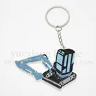 OEM custom 3D logo or QR code printed soft pvc key chain key ring with best price