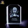 Good Price Tapered Top Glass Cube Engraved 3D Laser Crystal For First Holy Communion Souvenirs