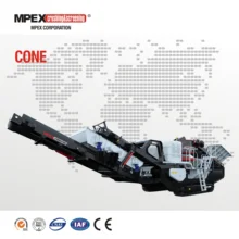 MPEX portable tracked mobile cone crusher for aggregates, hard stone, granite, pebble, ore crushing