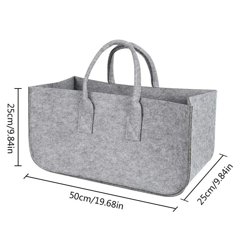 5mm square felt kitchen Firewood Carrier with custom logo.jpg