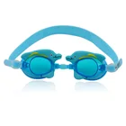 kids cartoon swim goggle with animal dolphins shape anti-fog waterproof silicone swimming goggle