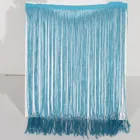 Custom 45cm Long Elastic Gradient Color Tassel Fringe Trim for Dress Curtain