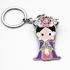 Customized key rings hard enamel chinese style metal keychains