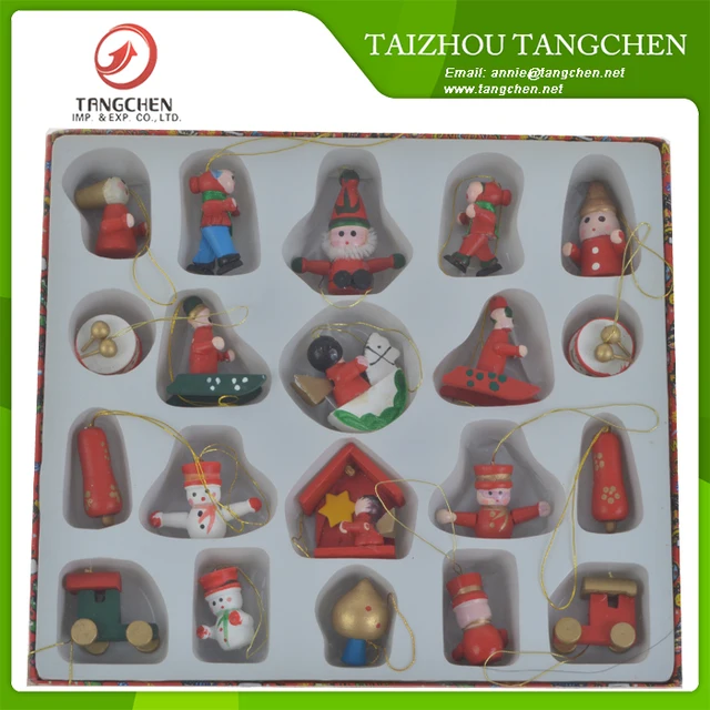 wood christmas craft xmas hanging tree decoration ornament snow