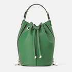 custom pebble vegan leather ladies bucket tote hand bag women classic drawstring handbag