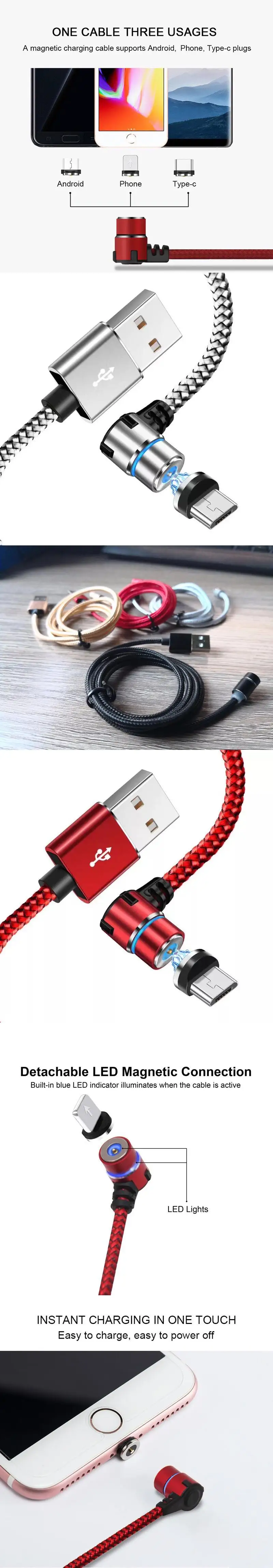 Newest wholesale 3 in 1 USB Cable 2m micro cables High quality good price - ANKUX.COM