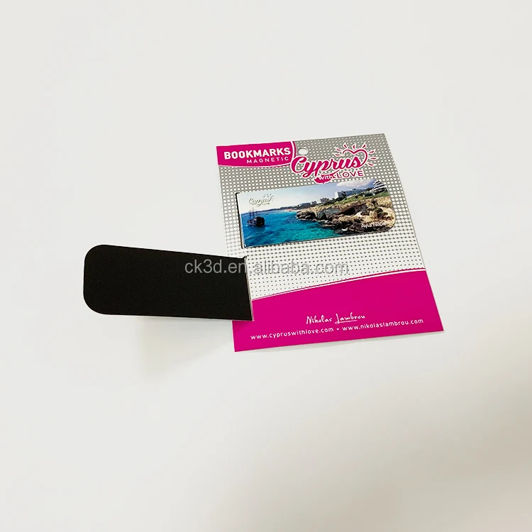 folding promotional magnetic bookmark for kids