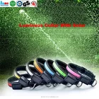 JM-GLXS007 Alibaba factory supply pet supplies pet dog Nylon webbing solar collar with rechargeable LED