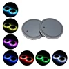 Wholesale Custom Auto Brand Logo RGB 7 Colors Led Car Cup Holder Pad Mat Coaster with Atmosphere Lights