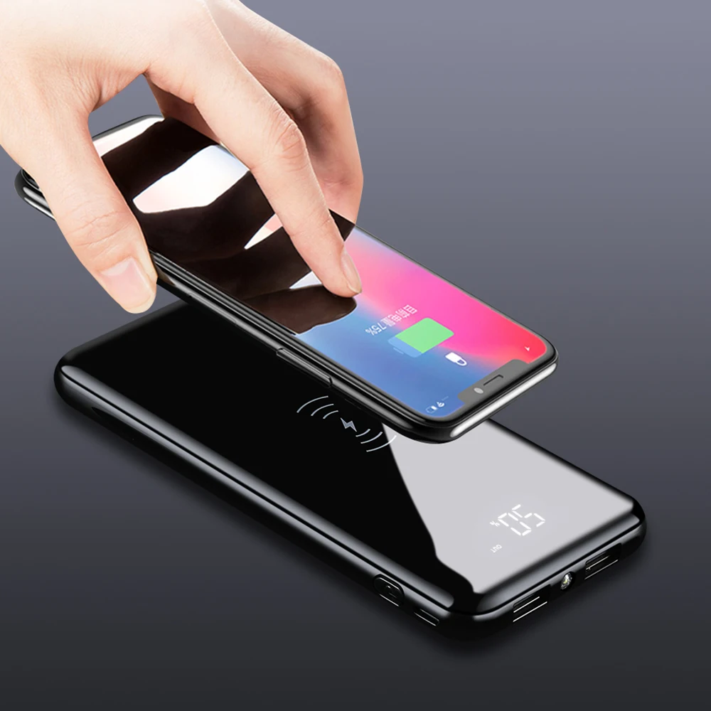 New 2019 Trending Wireless Product 3 In 1 Wireless Power Bank,USB Powerbank 10000mah Qi Wireless Charger Power Bank - ANKUX.COM