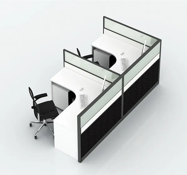 Aluminium Glass Office Partition With Laminate Wood Table Panel Buy