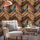 latest wood design pvc vinyl wallpaper for restaurant