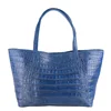 New arrival real soft croco ladies tote bags leather shopper purse