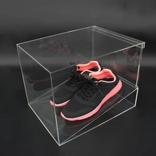 Big Size Transparent Acrylic Sport Shoe Box PMMA Box For Shoe Container Case Clear Acrylic Shoe Display Box
