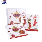 Alibaba factory Merry Christmas Greeting Card with PVC / PET Box