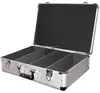 Aluminum CD Case 120 CDs Silver Key Latch Case for Storage CD Carrying Case With Comfortable Handle