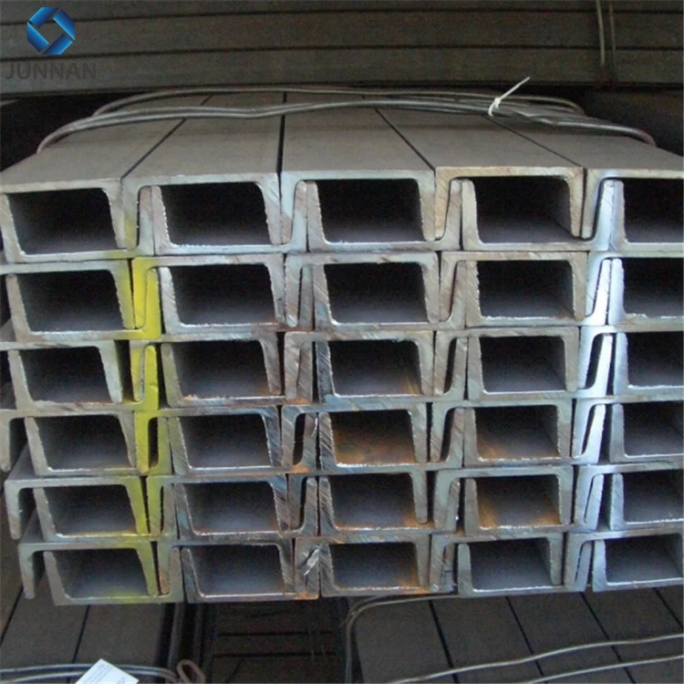 SS400 JIS standard H iron beam/ H steel/ channel steel U type metal building material 75x40x4x7mm weight chart and price