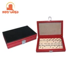 Custom double six dominoes set in wooden box