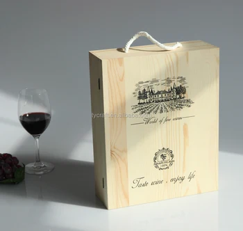 wood excellent wood wine gift box for 3 bottles - buy wooden