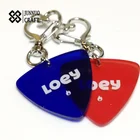 Metal Keychain Custom Mini Heart Shape Acrylic Keychain Anime Diy Clear Guitar Pin Keychain Supplier