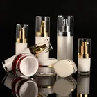 Skin Care Luxury Oval Shape Cream Jar Empty Plastic For Cosmetics 30G 50G