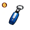 Promotion Gifts Innovative USB Rechargeable Heat Coil Lighter Portable Silm Car Keychain Lighter Laser Logo