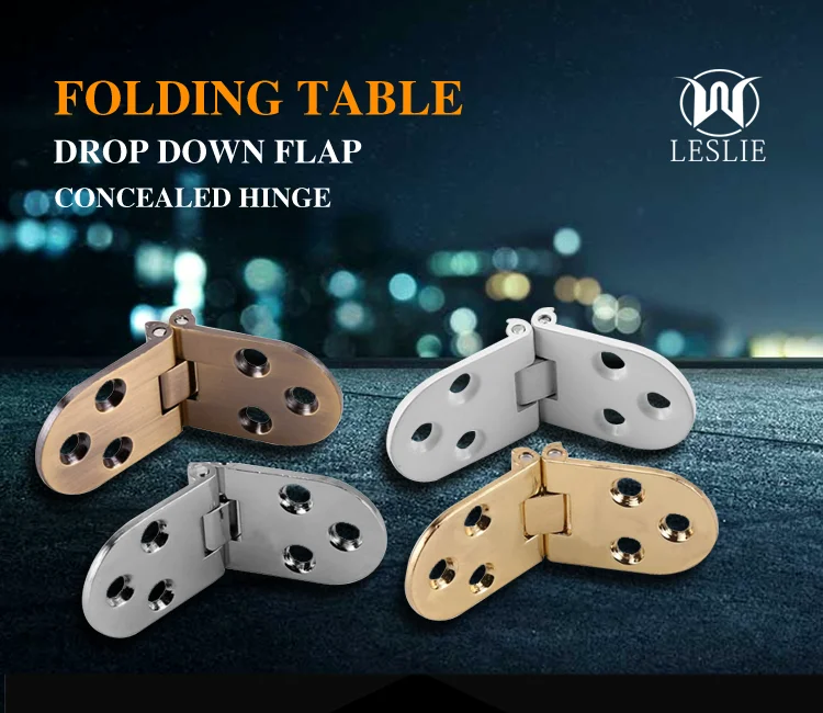 Top quality Modern Design Zinc Alloy Drop Flap Hinge Invisible Table Hinge Furniture Door Support