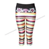 OEM & ODM supplex women colorful stripe sportswear wholesale leggings