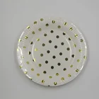 S+S Tableware Foil Kraft Paper Plate for Wedding Party .