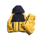 Hot sale baby yellow boutique clothes sets clothing infant hoodies kids clothes