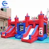 Best selling inflatable water bouncy castle jumping castles with two slide