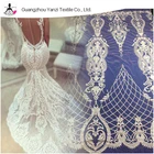 Laces factory cheap price custom embroidered 3d flower tulle lady lace dress garment mesh fabric