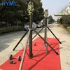 Pull-down pin locking small telescopic mast with wheels