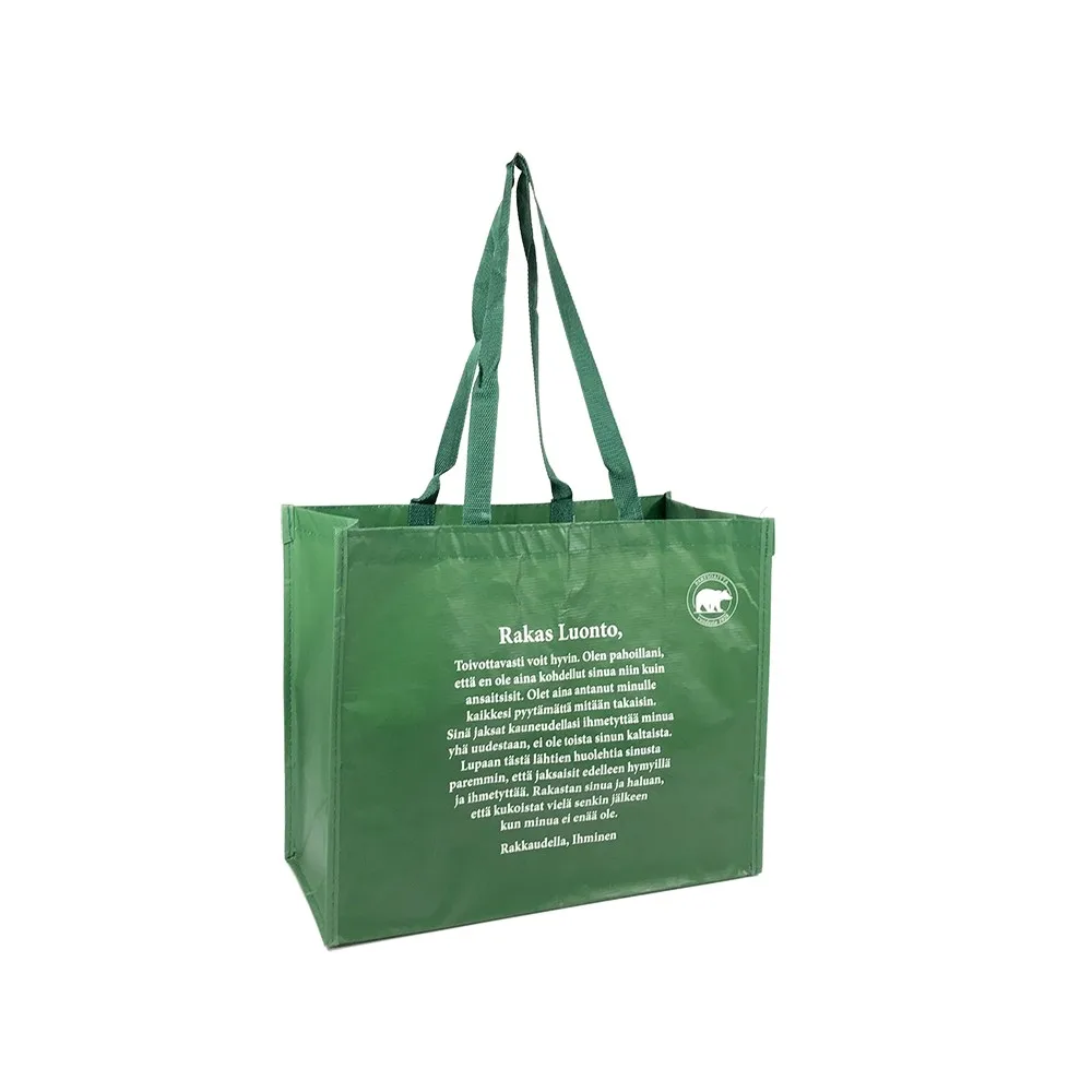 100% recycle pet rpet shopping bag with double handles