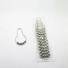 Hooks Factory Sale Chrome Color Shower Bath Curtain Hooks Metal Accessories