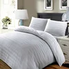 Wide width mattress cotton 400 tc satin stripes bedding fabric for hotel