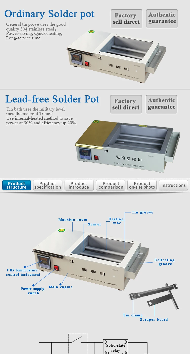 lead-free solder pot