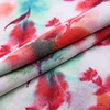 Floral design plain style woven georgette digital printed rayon viscose fabric for dress