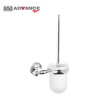 Polished Chrome Zamak toilet brush with holder set