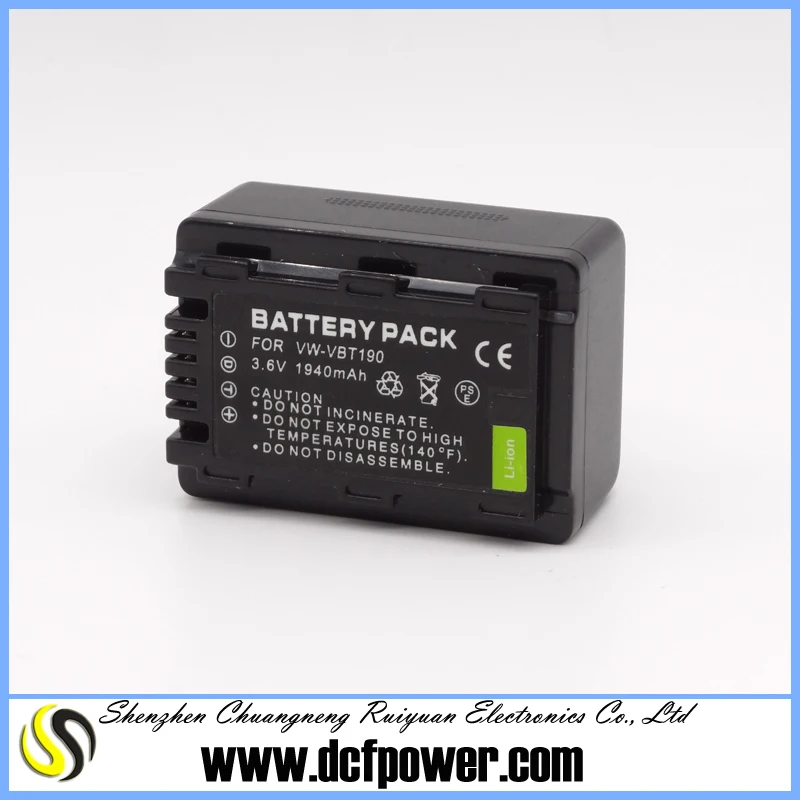 Camera Battery VW-VBT190 For Panasonic DMC-GH2 Securiyt Li-ion Battery Packs